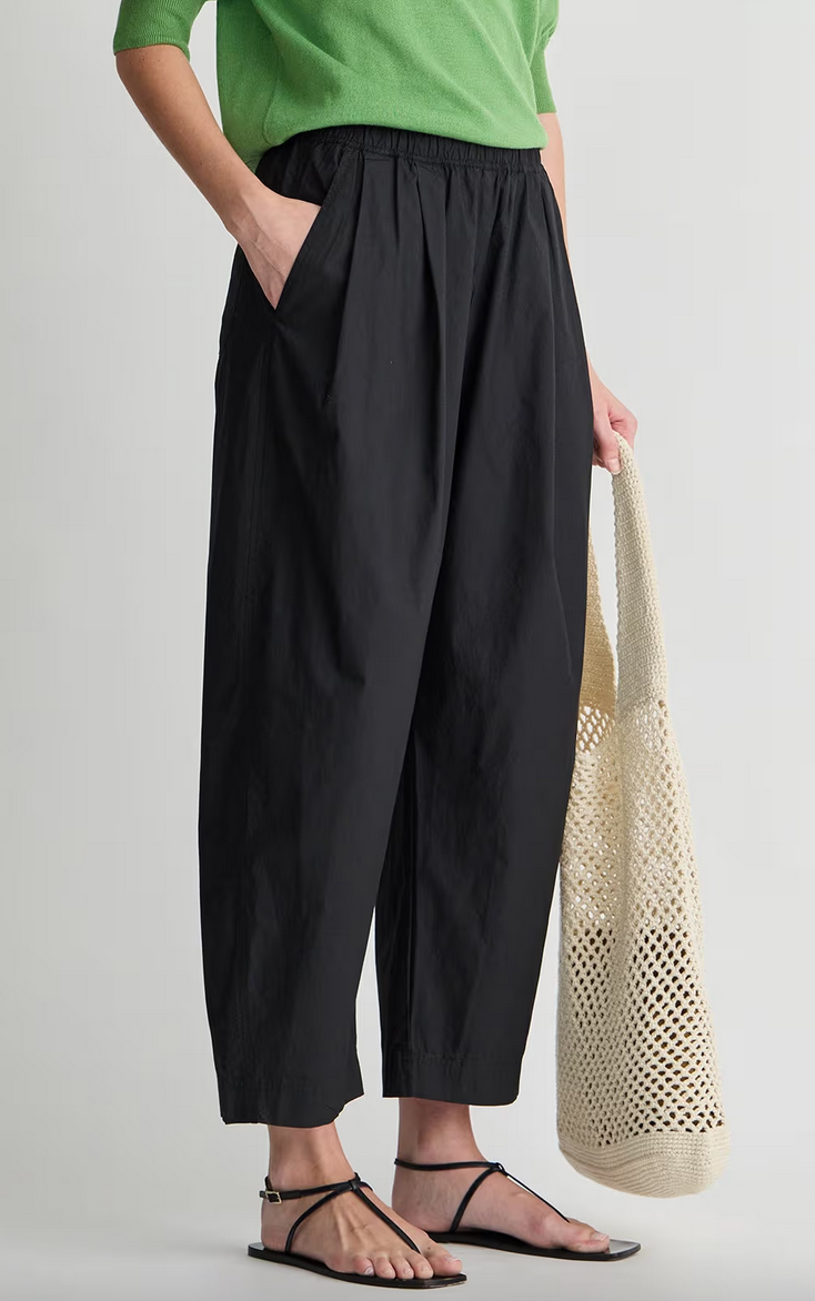 spa pleat pant black
