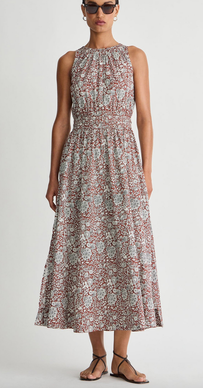 bali tank dress clay floral