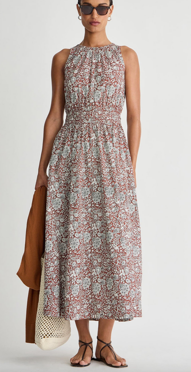 bali tank dress clay floral
