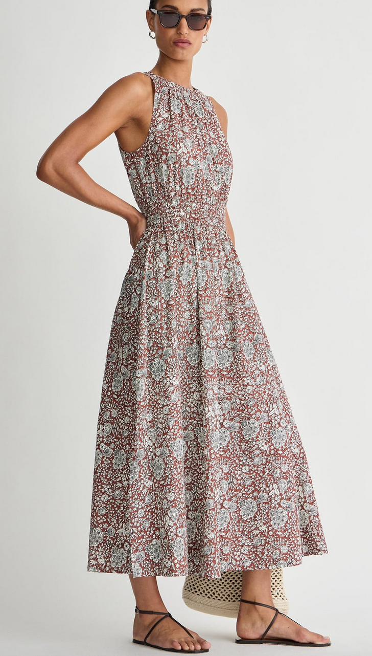 bali tank dress clay floral