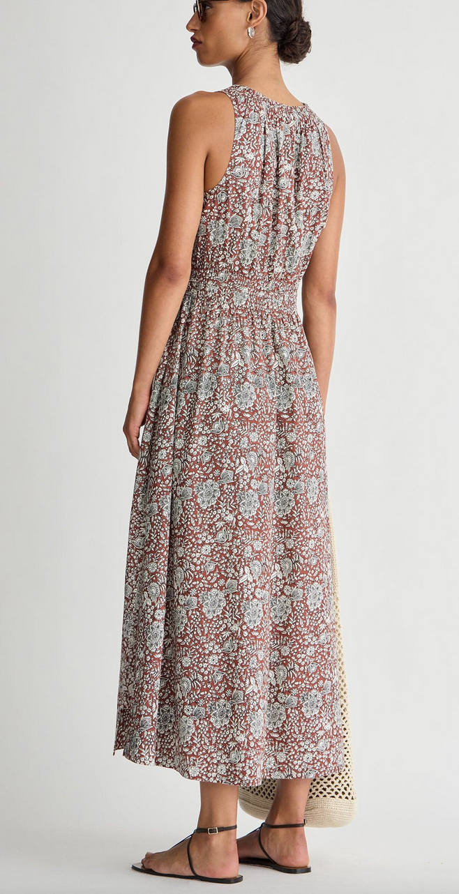 bali tank dress clay floral