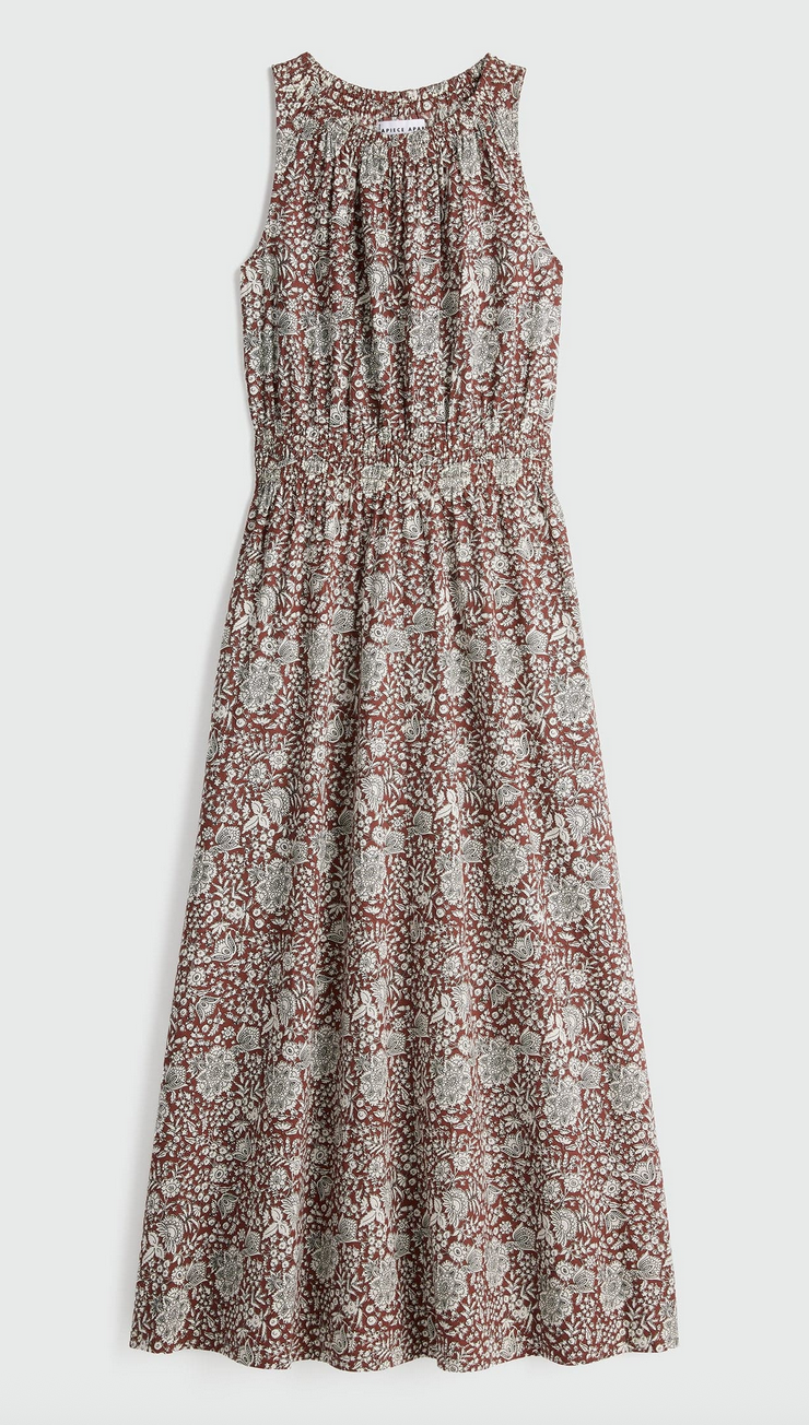 bali tank dress clay floral