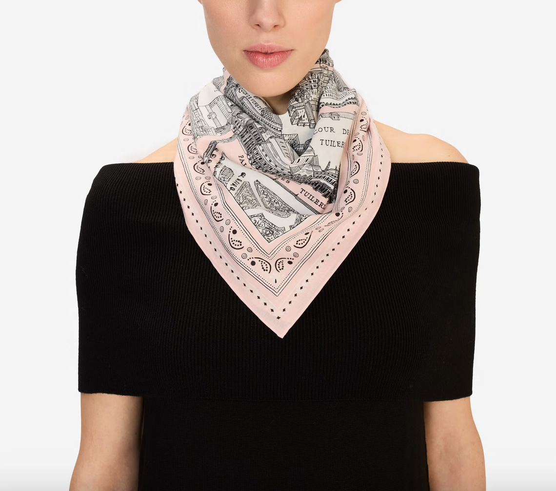 square scarf 65 Louvre pink