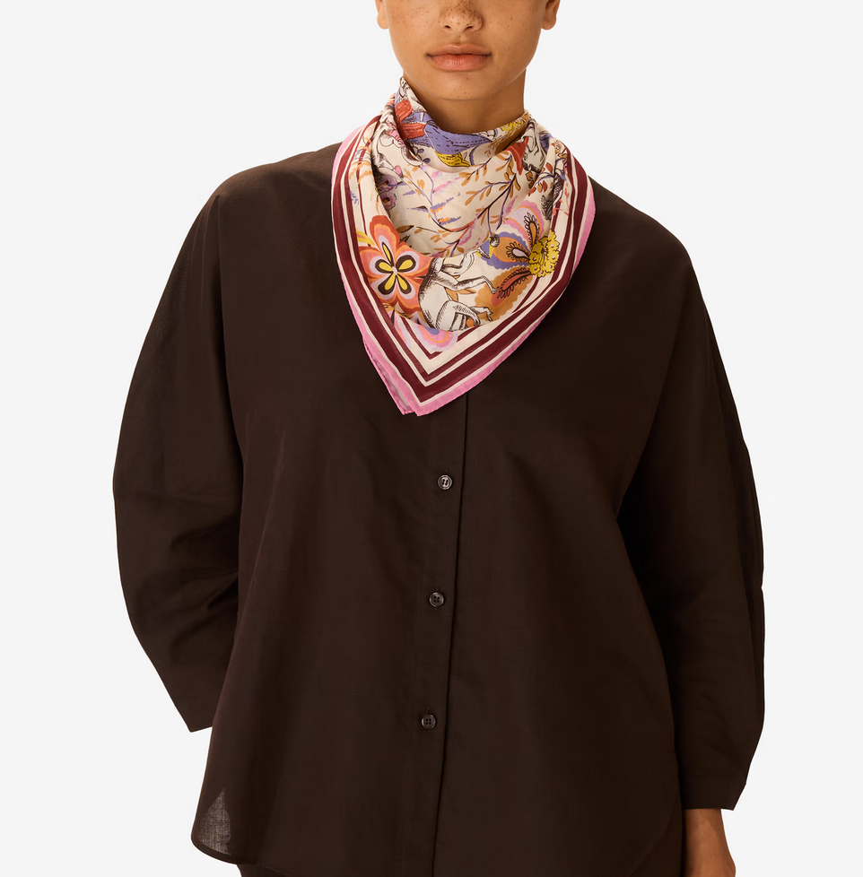 square scarf 70 pagode off white