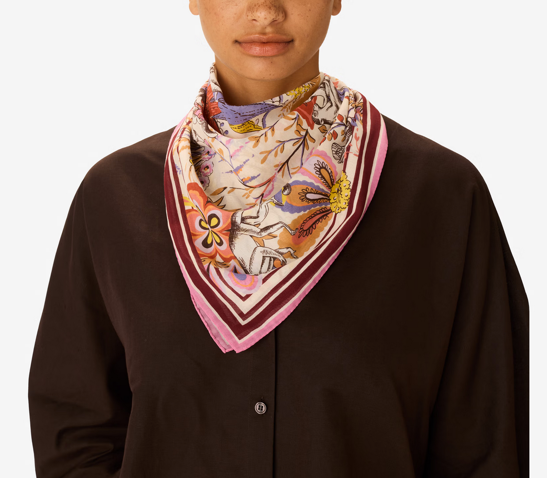 square scarf 70 pagode off white