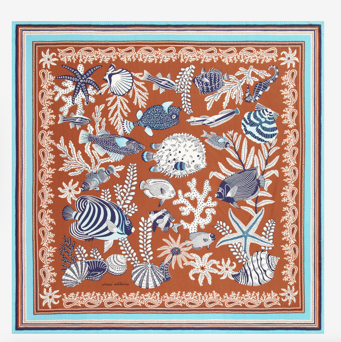 square scarf 100 neptune golden brown