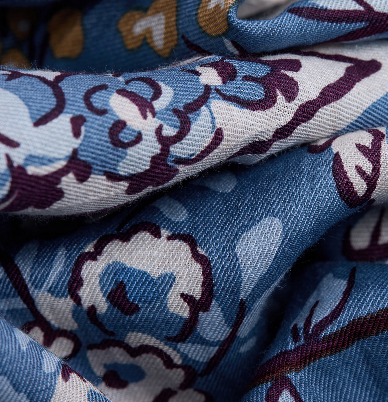 square scarf 130 pagode blue