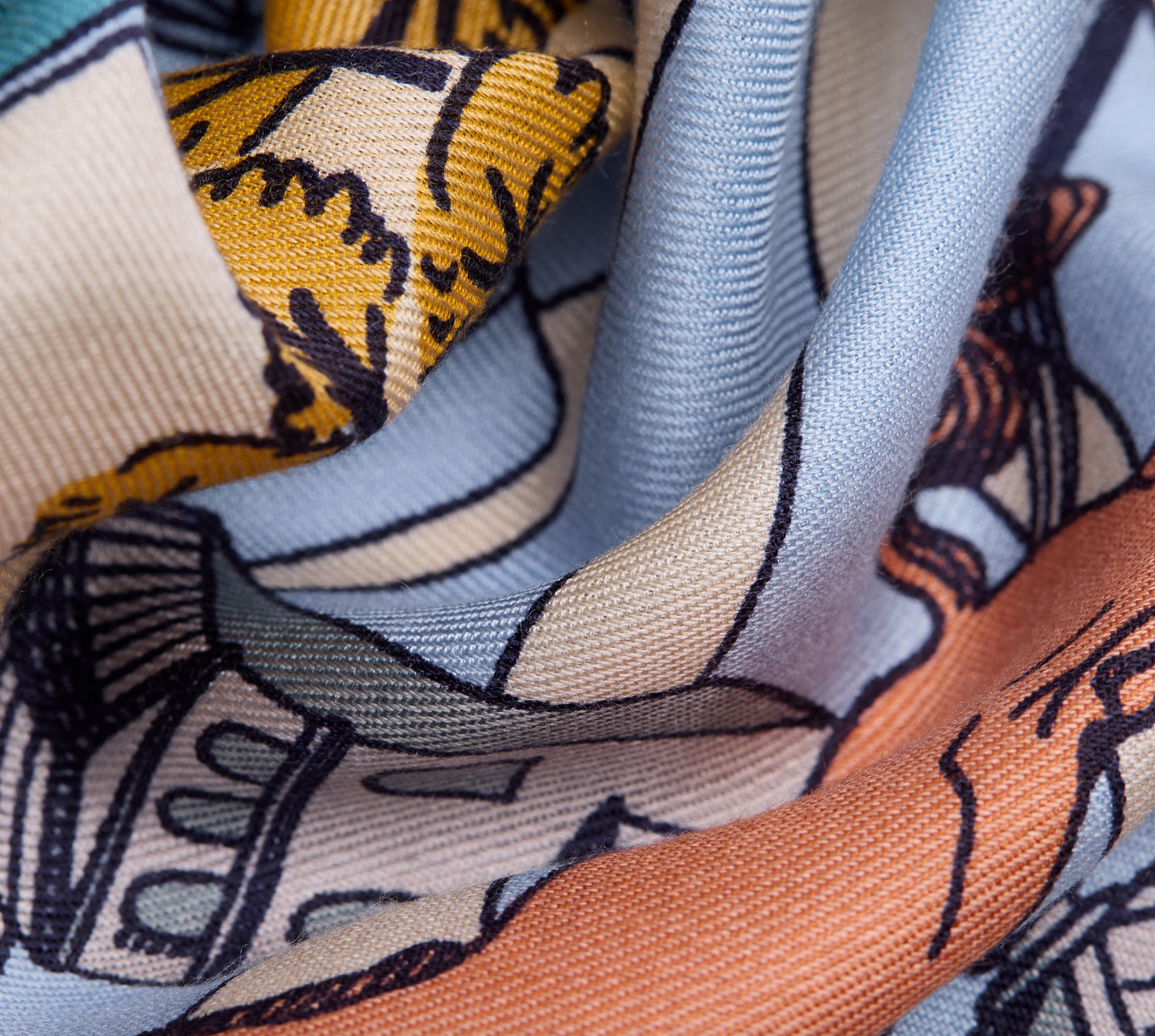 square scarf 100 Rome grey