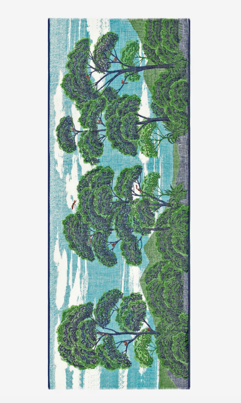 rectangle scarf 70 ambroise green
