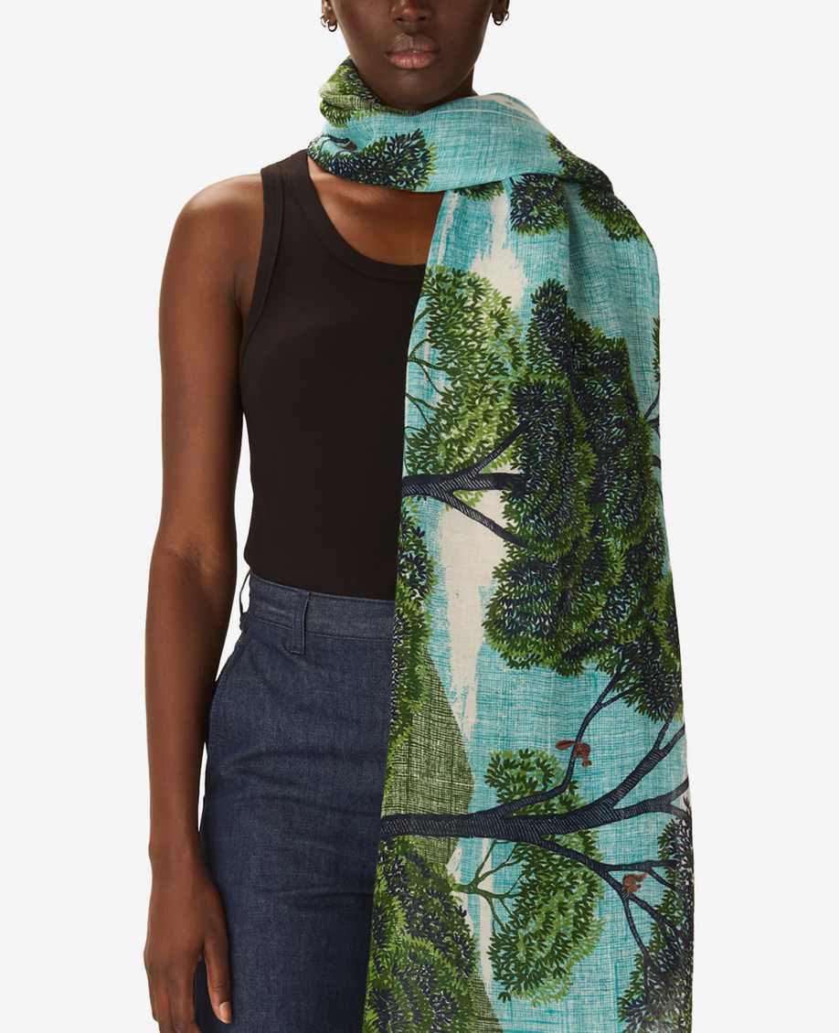 rectangle scarf 70 ambroise green