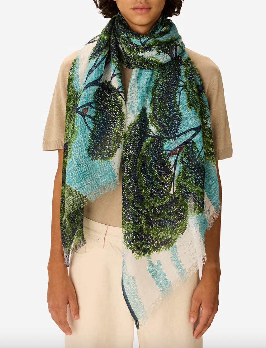 rectangle scarf 70 ambroise green