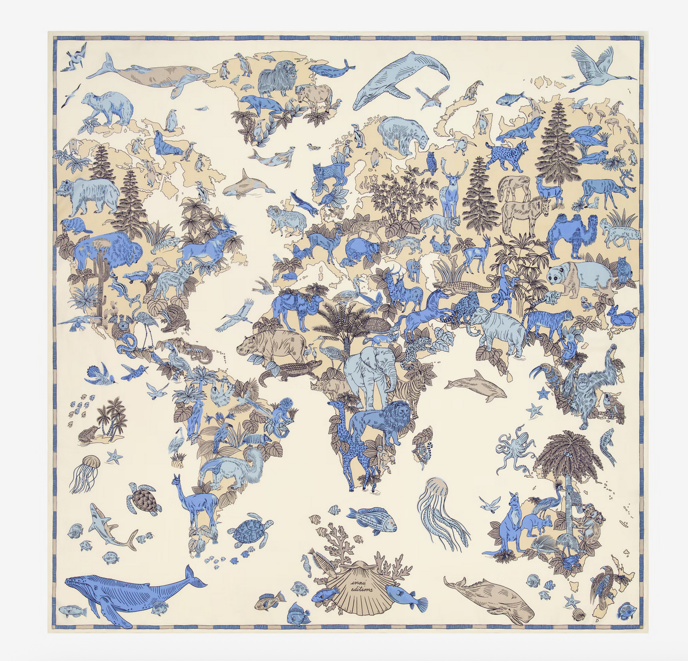 square scarf 130 atlas white
