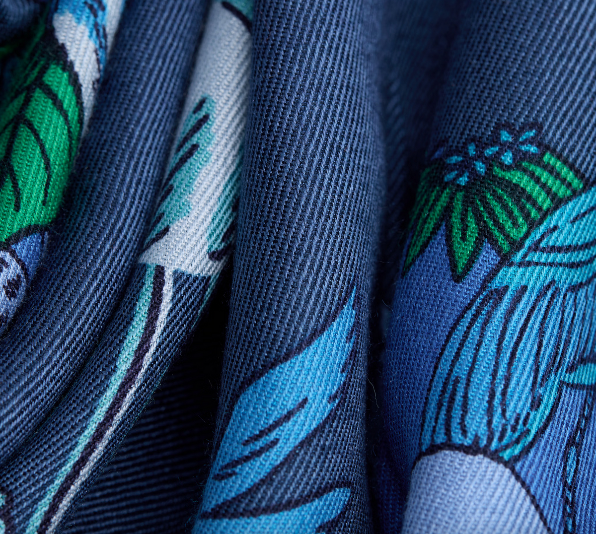 square scarf 130 atlas blue