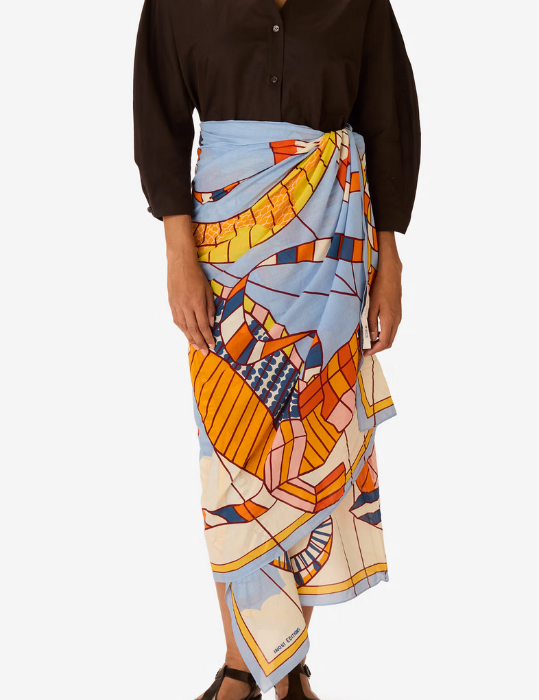 rectangle scarf 100 cerfs volants orange