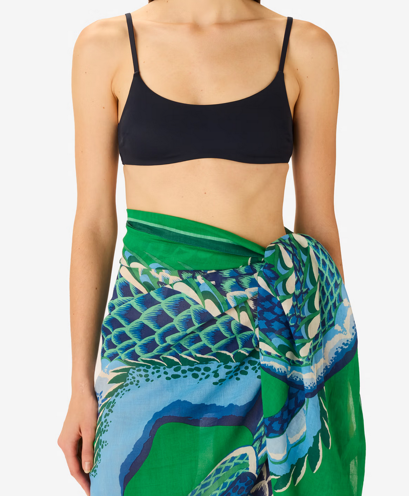 rectangle scarf 100 croco vert green