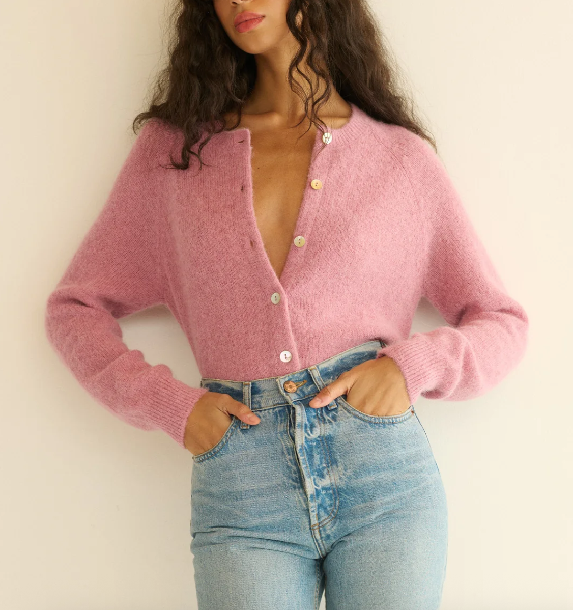 petra cardigan rosebud