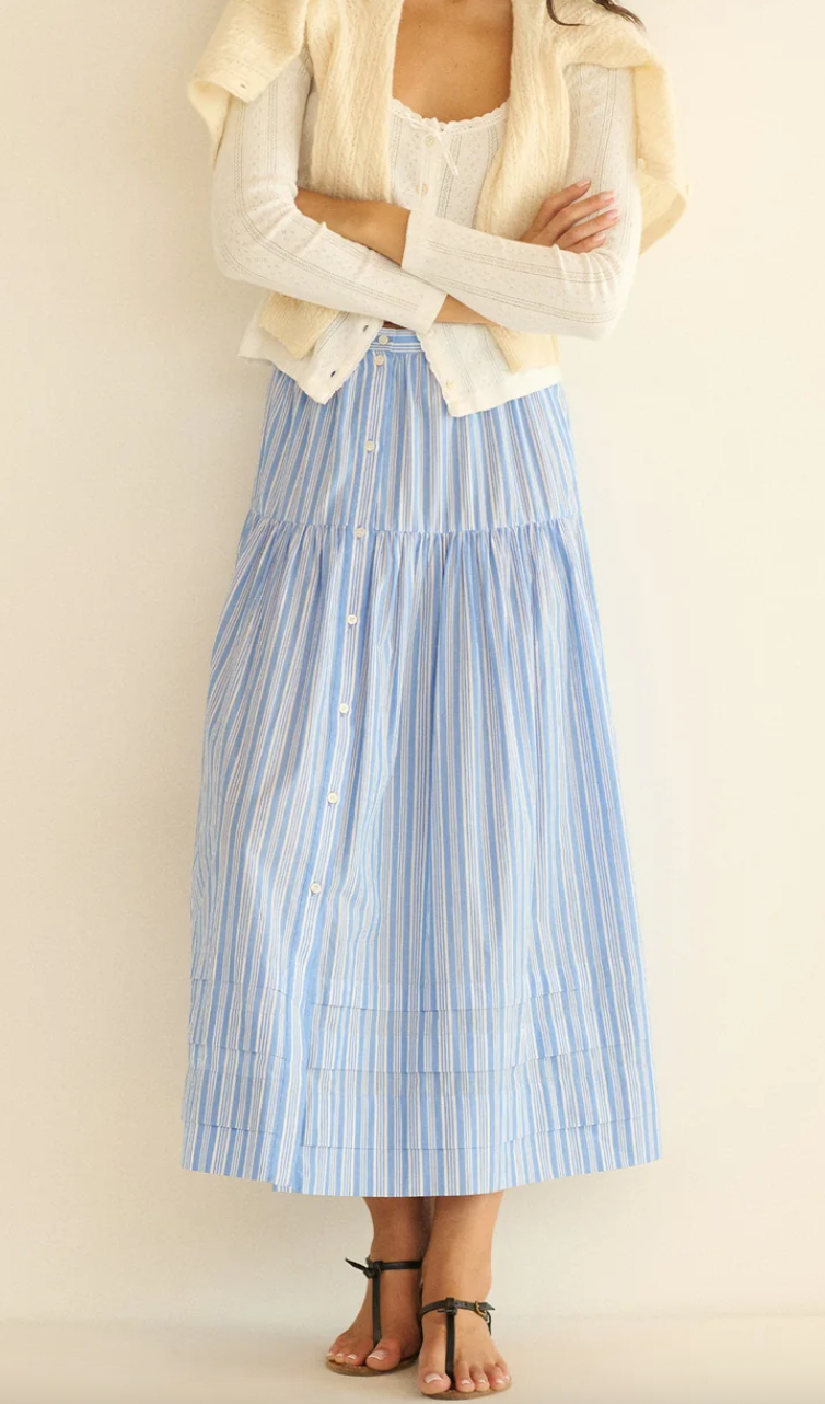 marceline skirt in salerno stripe