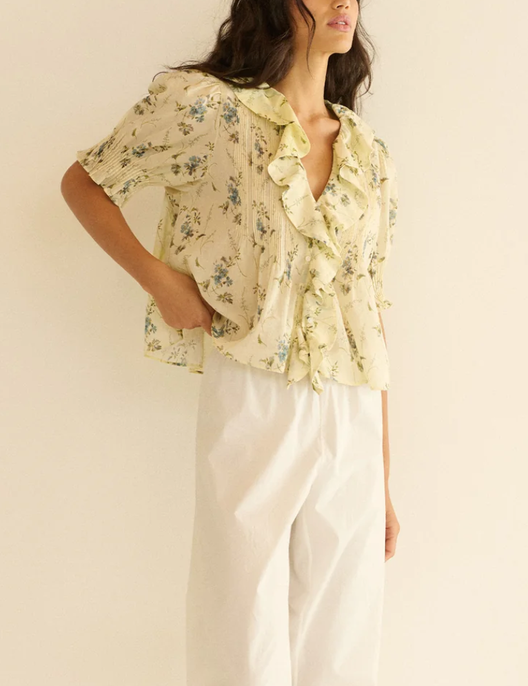 henri top in sunshine prairie rose