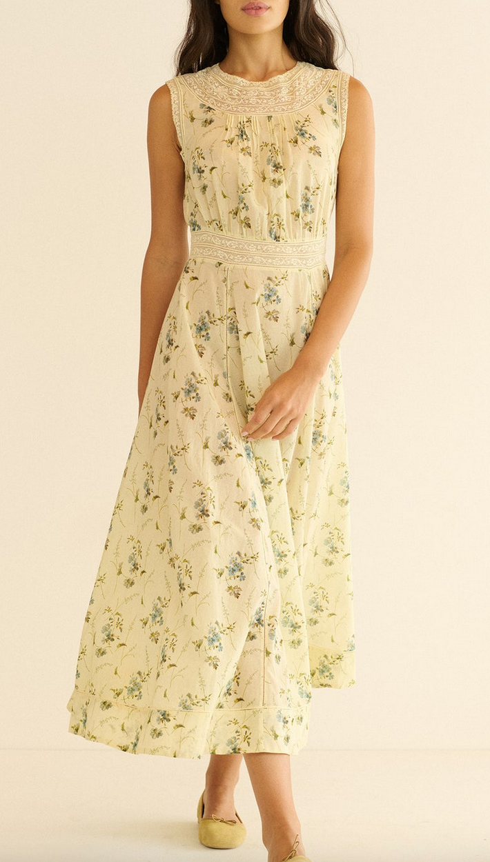 liliane dress sunshine prairie rose