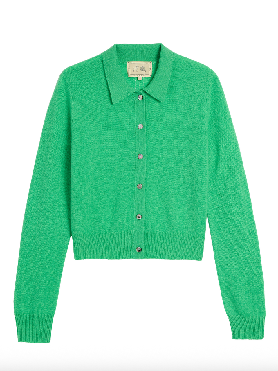wendy cashmere cardigan verdant green