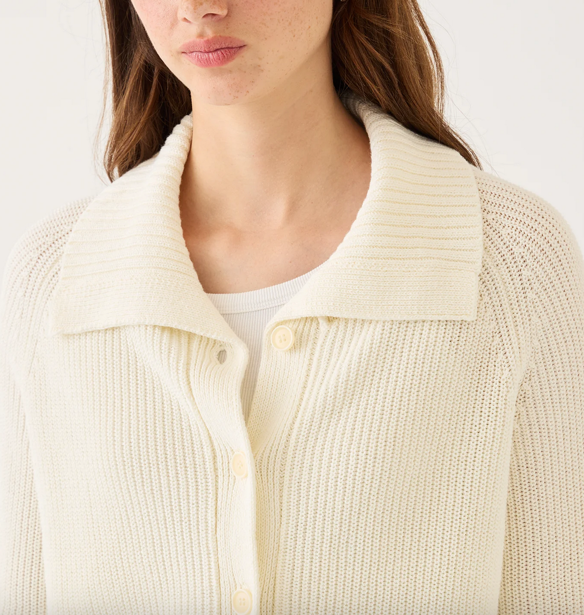 morgan cotton linen cardigan off white