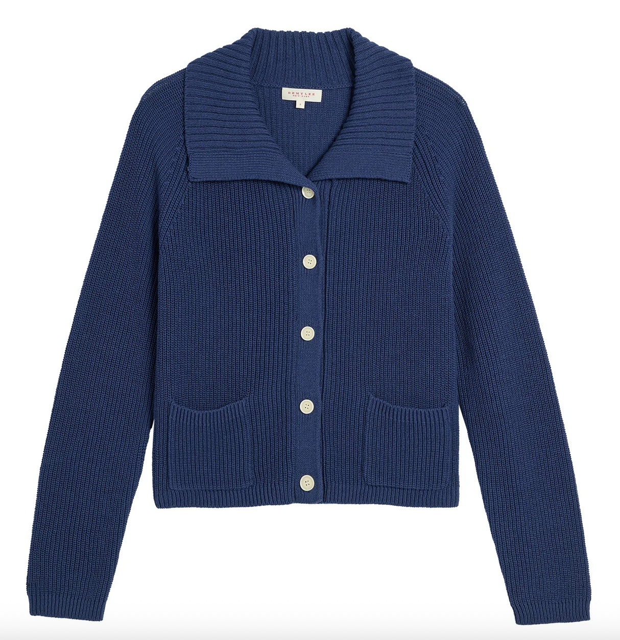 morgan cotton linen cardigan indigo