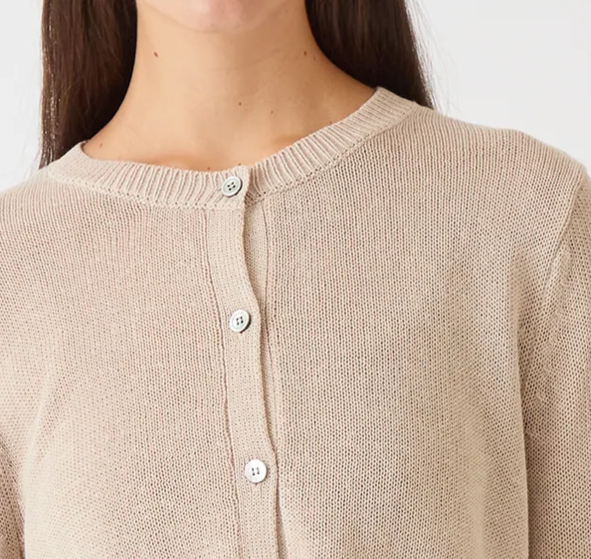josie cotton linen cardigan pearl barley