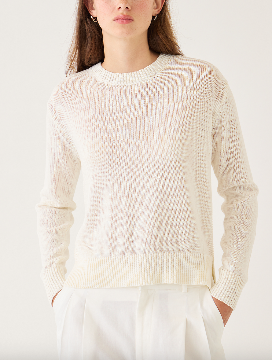 lana cotton linen sweater off white