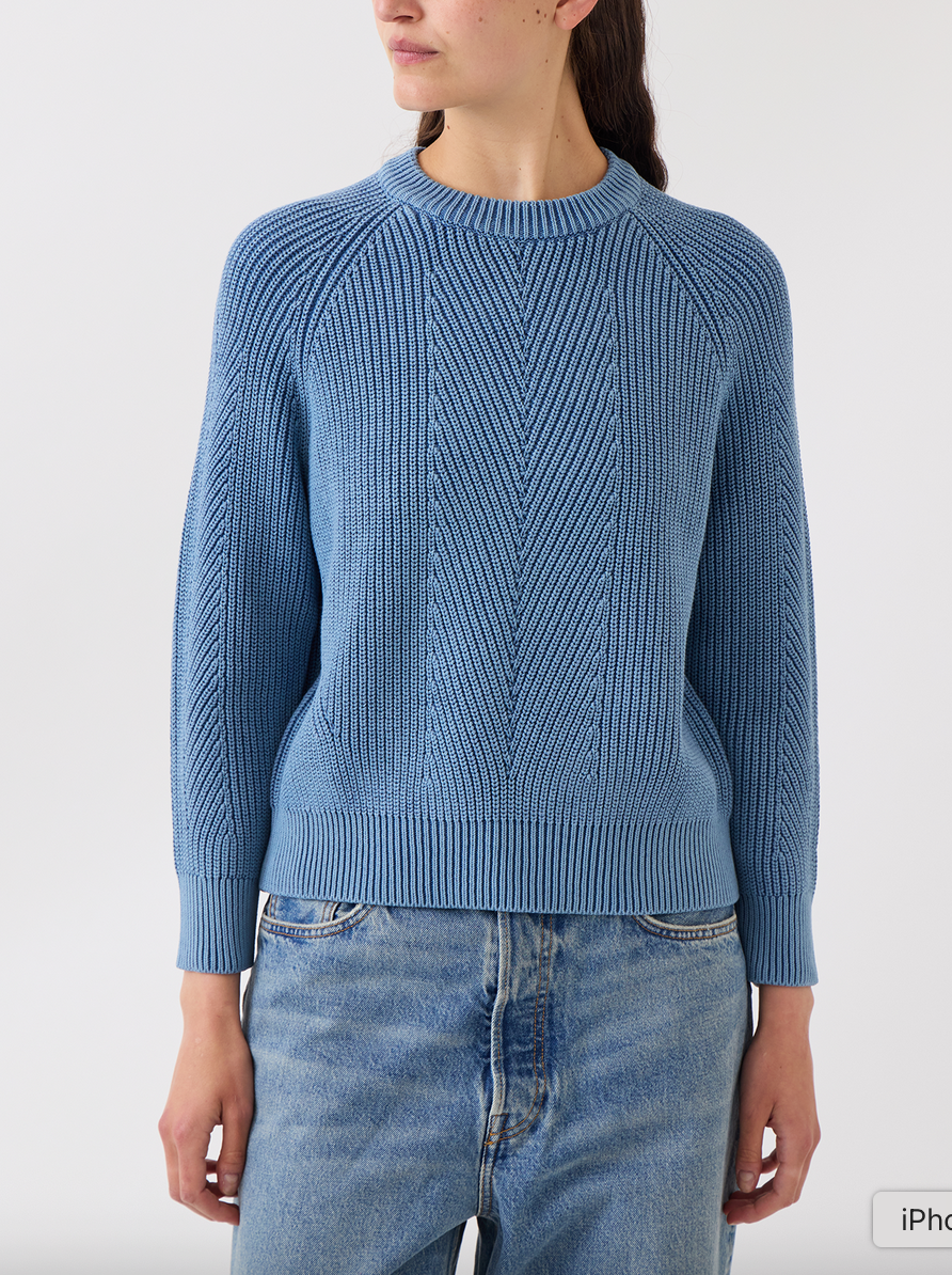 chelsea washed cotton sweater denim