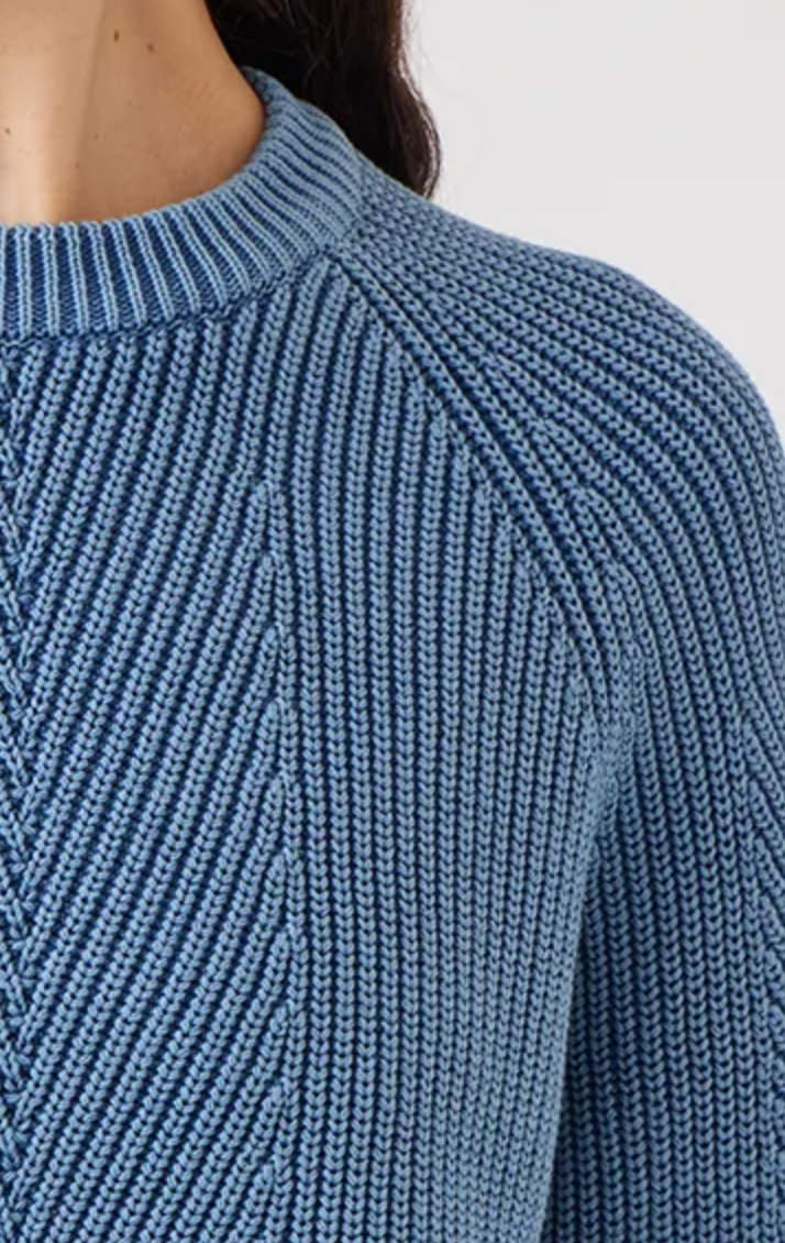chelsea washed cotton sweater denim