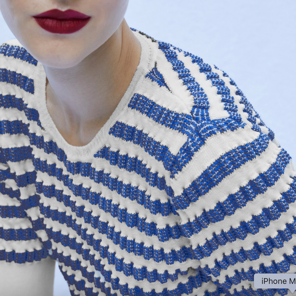 Egee sailor sweater waffled knit natural denim