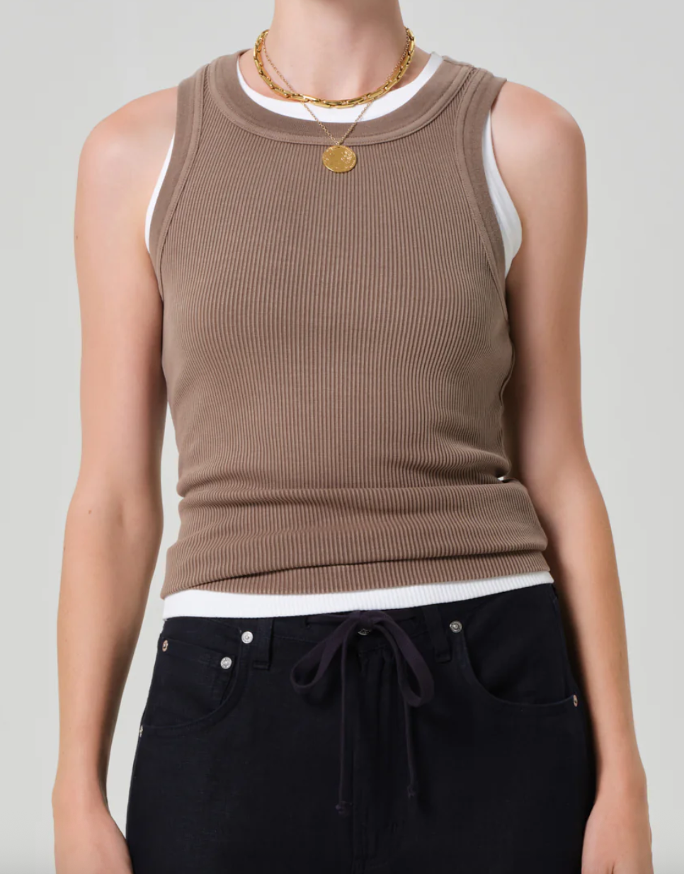 isabel rib tank in cocoa