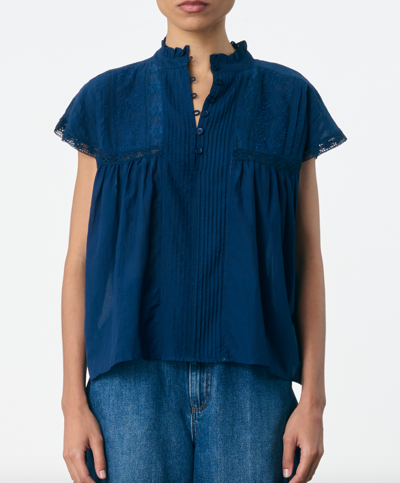 ganu blouse ink blue