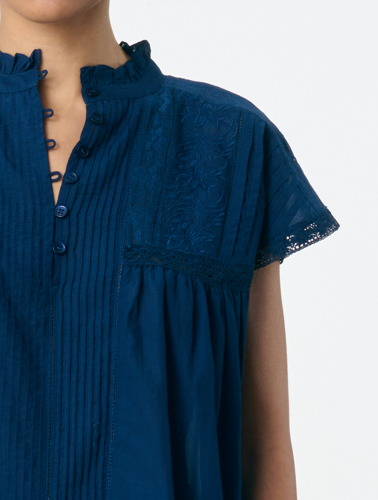 ganu blouse ink blue