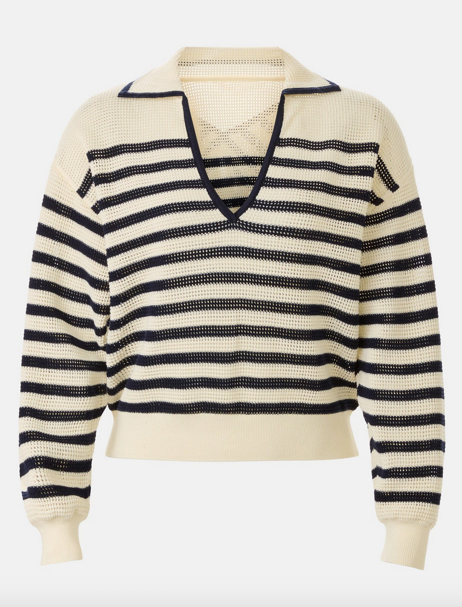 granville sweater ecru marine