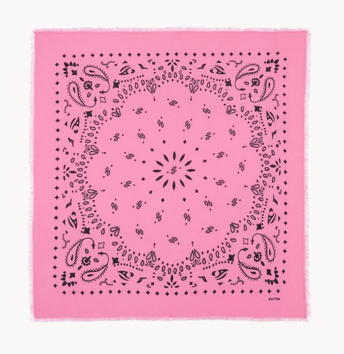 large bubble pink printed cashmere bandana