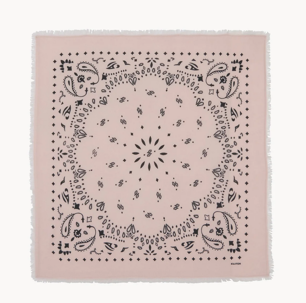 large skin pink cashmere printed bandana