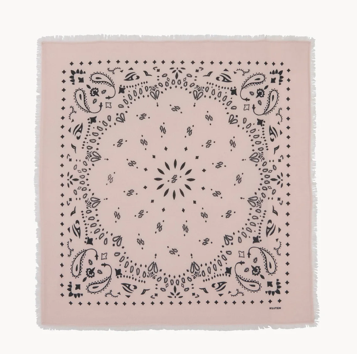 large skin pink cashmere printed bandana