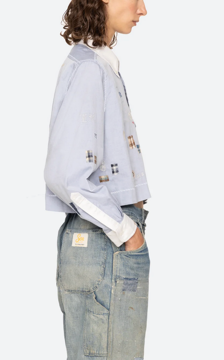 claira l/s shirt blue