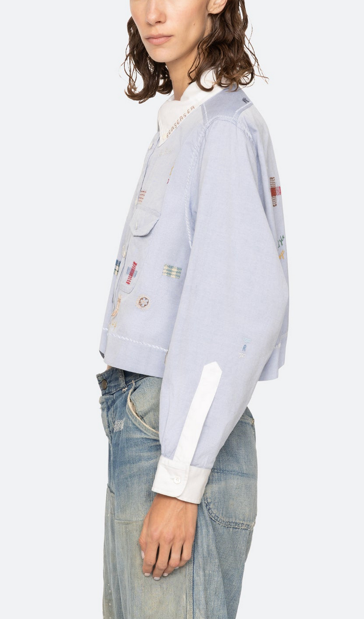 claira l/s shirt blue