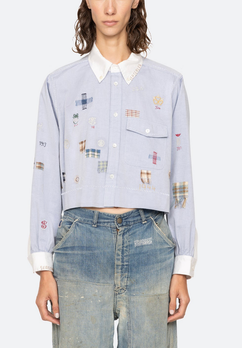claira l/s shirt blue