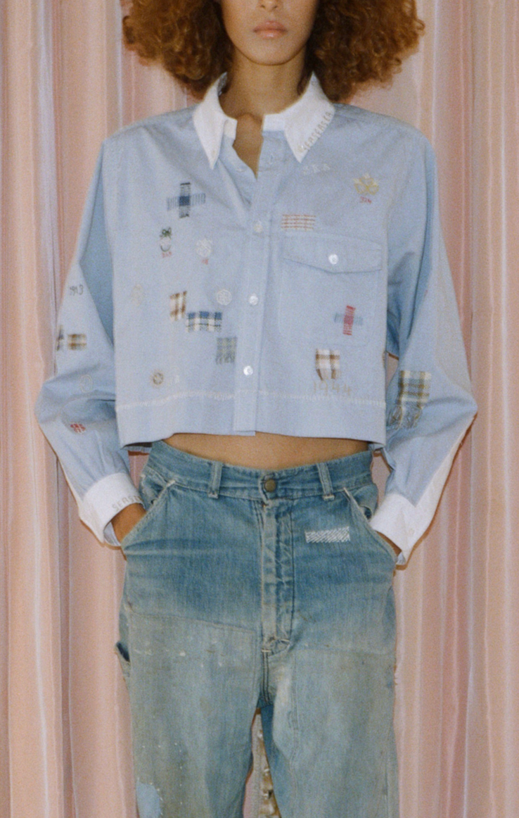 claira l/s shirt blue