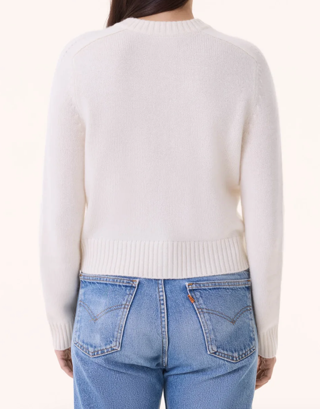 Caroline cashmere cardigan white