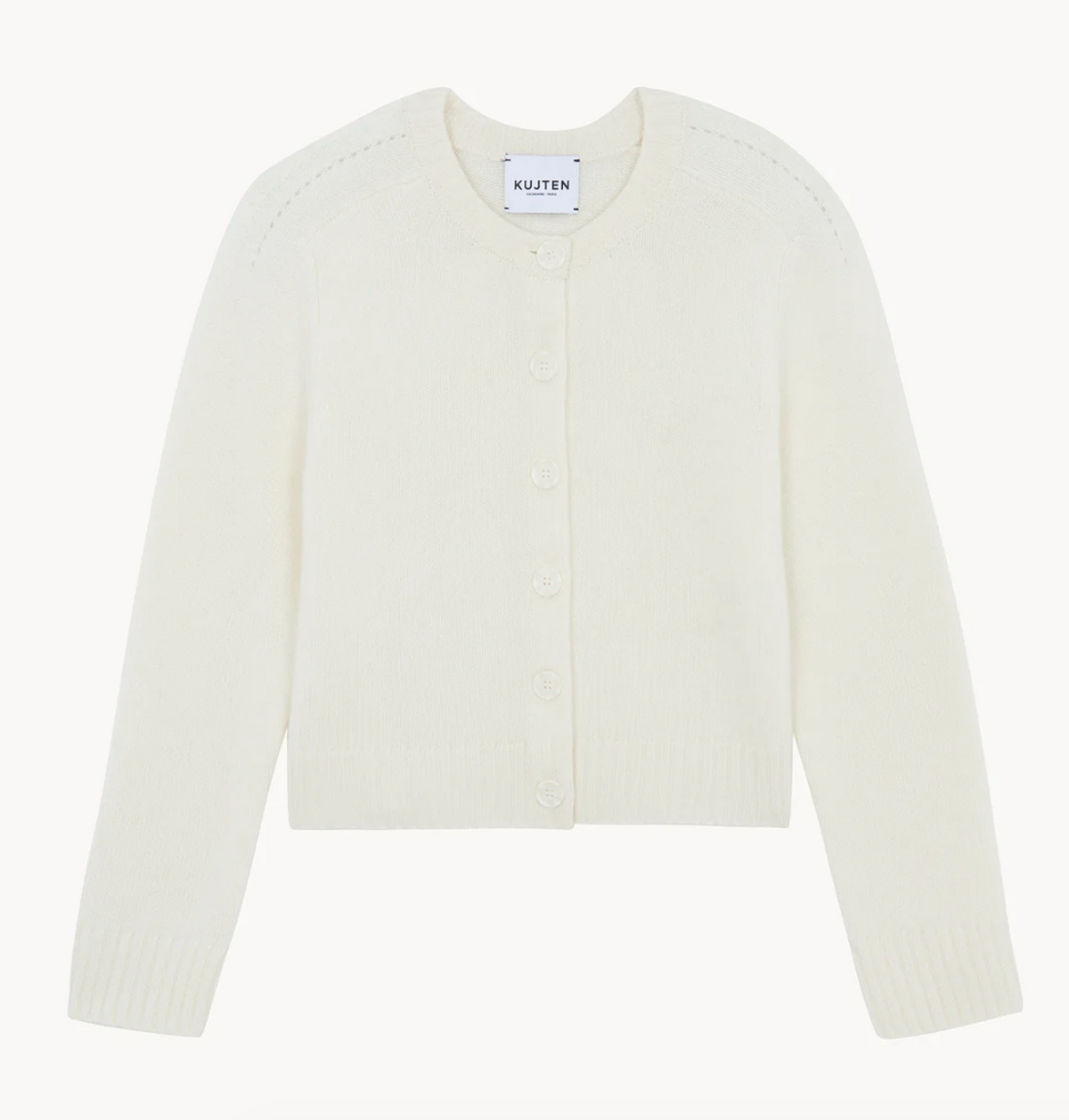 Caroline cashmere cardigan white