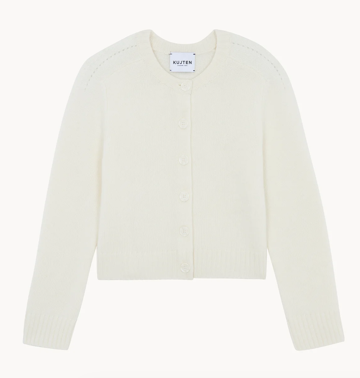 Caroline cashmere cardigan white