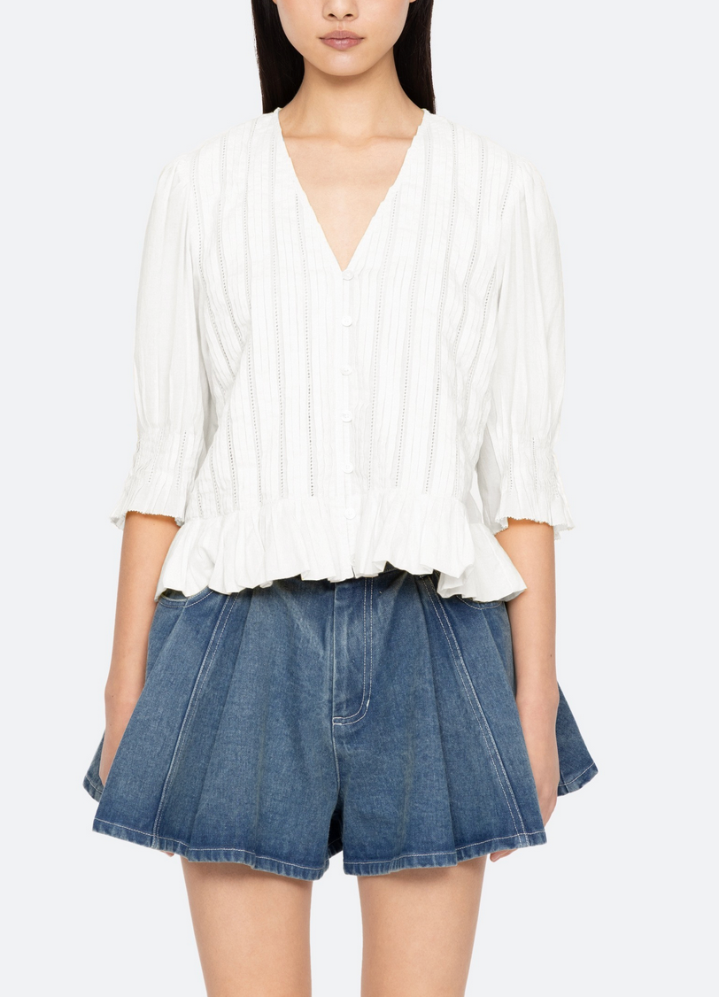 alberte top white