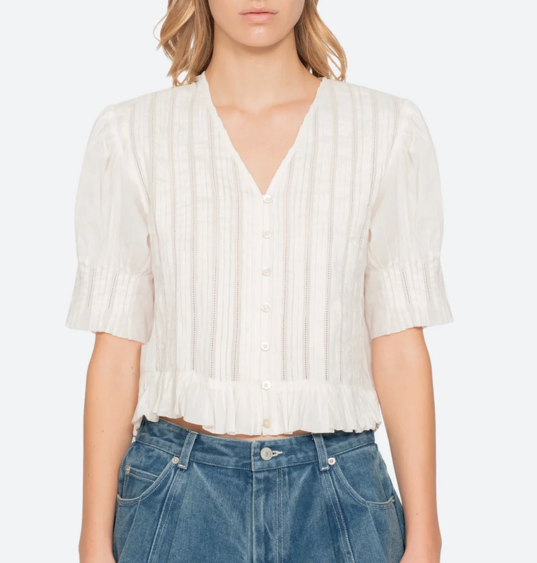 alberte top white