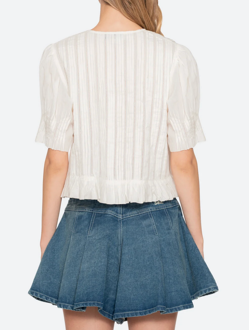 alberte top white