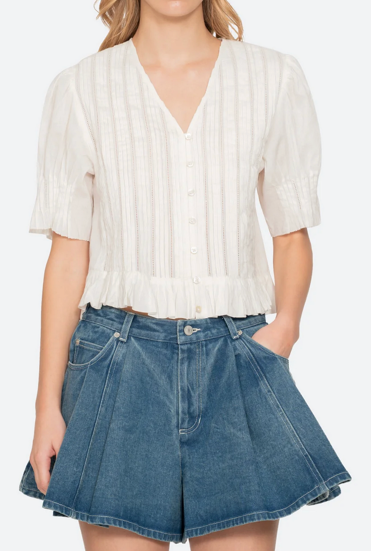 alberte top white