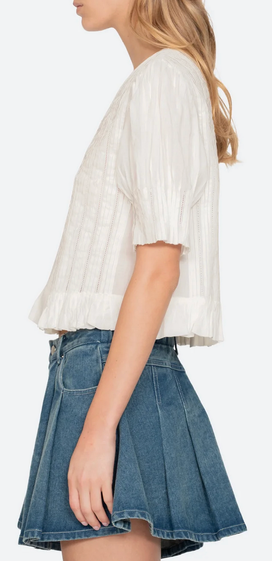 alberte top white
